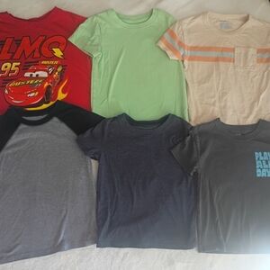 Cat & Jack Kids Short Sleeve Tees - Red, Mint, Cream, Gray Set